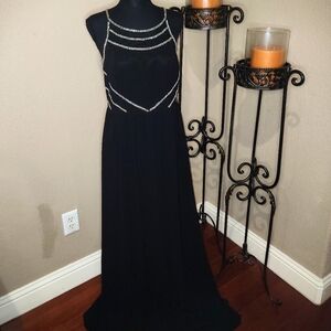 Gianni Bini Women's Large Chiffon Beaded Fairy‎ Whimsygoth Dress